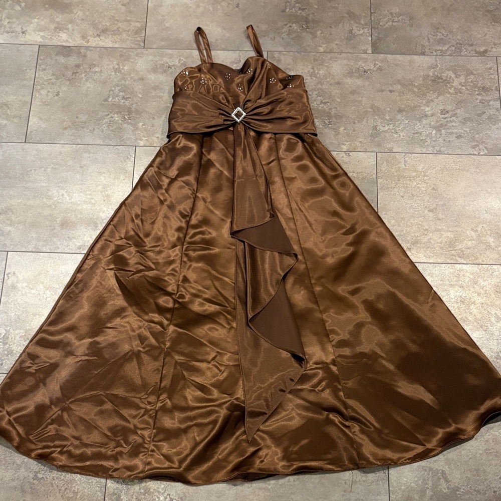 Lily Kid Elegant Brown Kids Dress